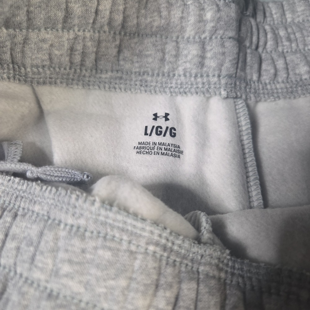 Under Armour UA Rival Fleece Joggers Womens Large Gray Sweatpants‎ Loose Fit NWT - Picture 3 of 5